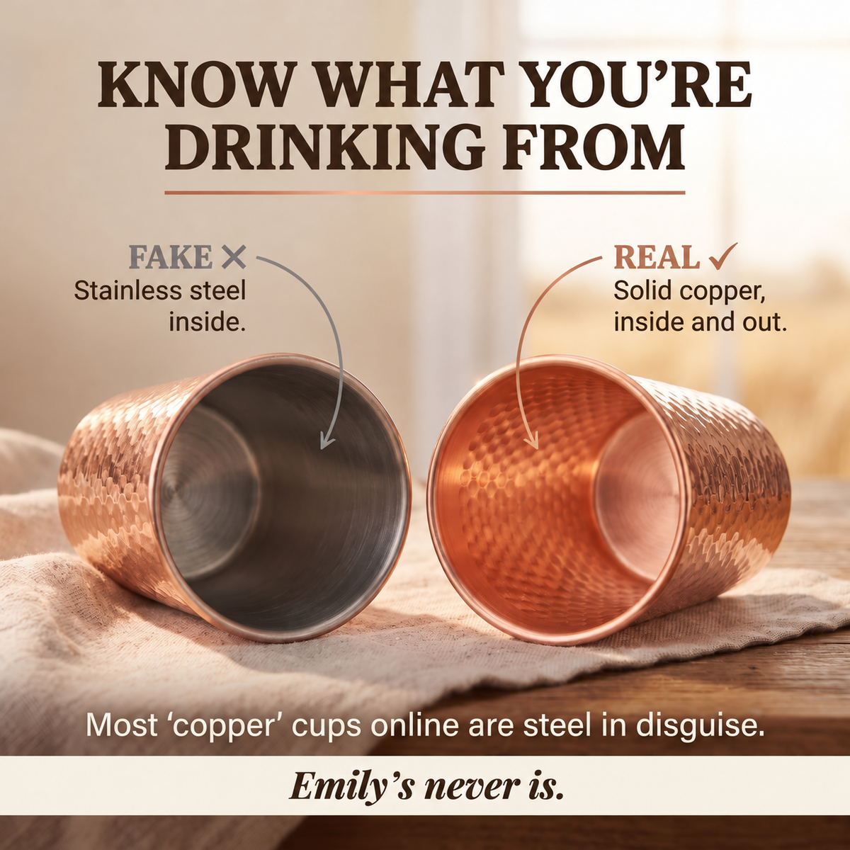 Emily's Pure Copper Cup