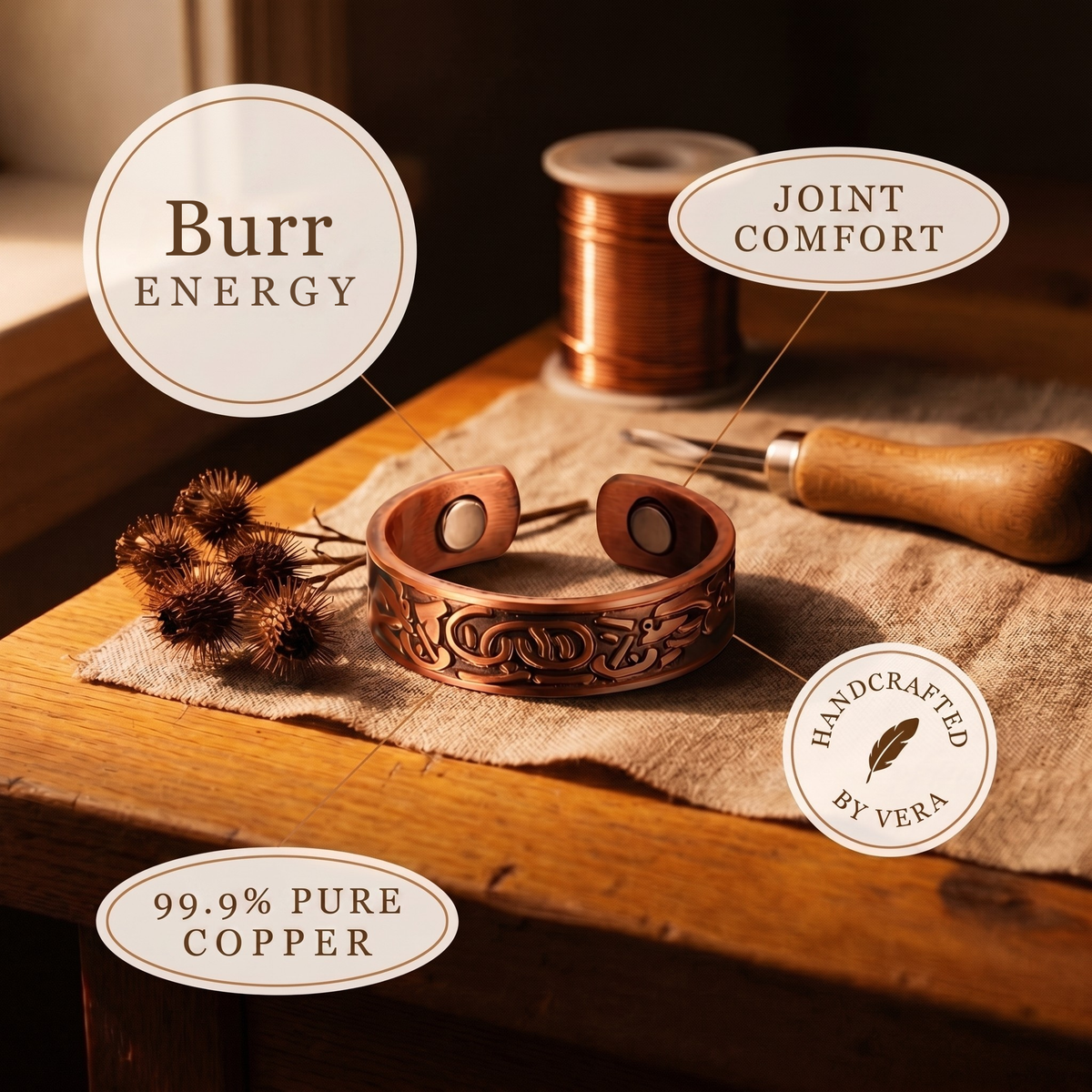 Emily's Burr Copper Ring