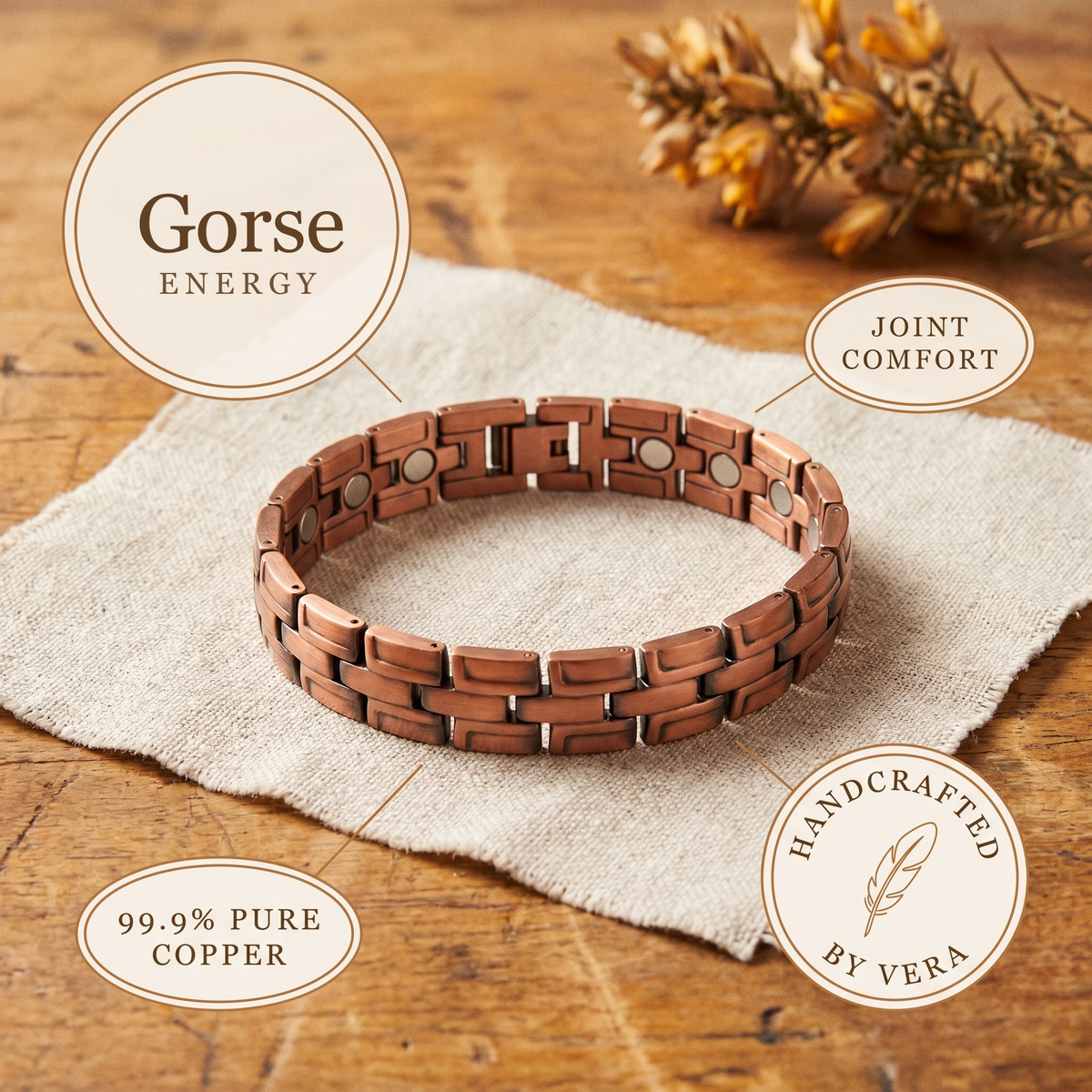 Emily's Gorse Men's Copper Bracelet
