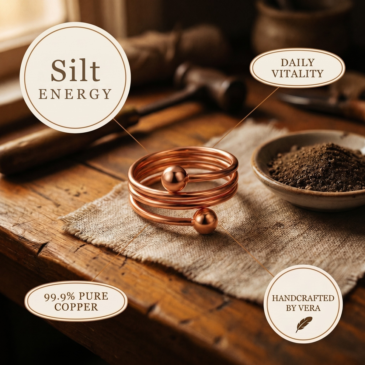 Emily's Silt Copper Ring