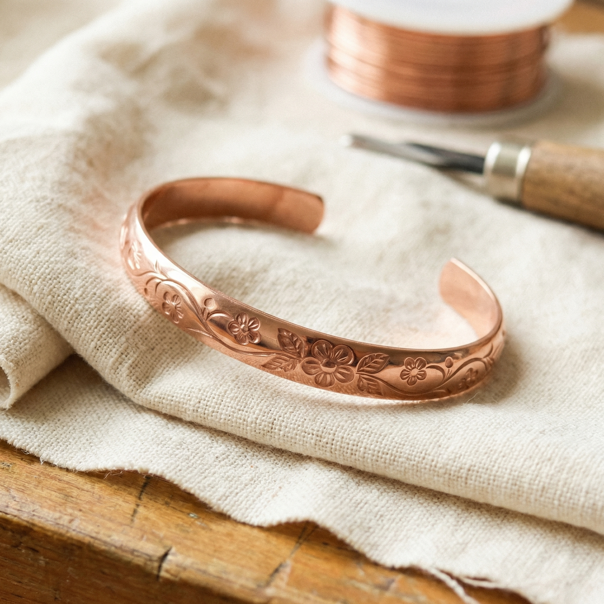 Emily's Bloom Copper Bracelet