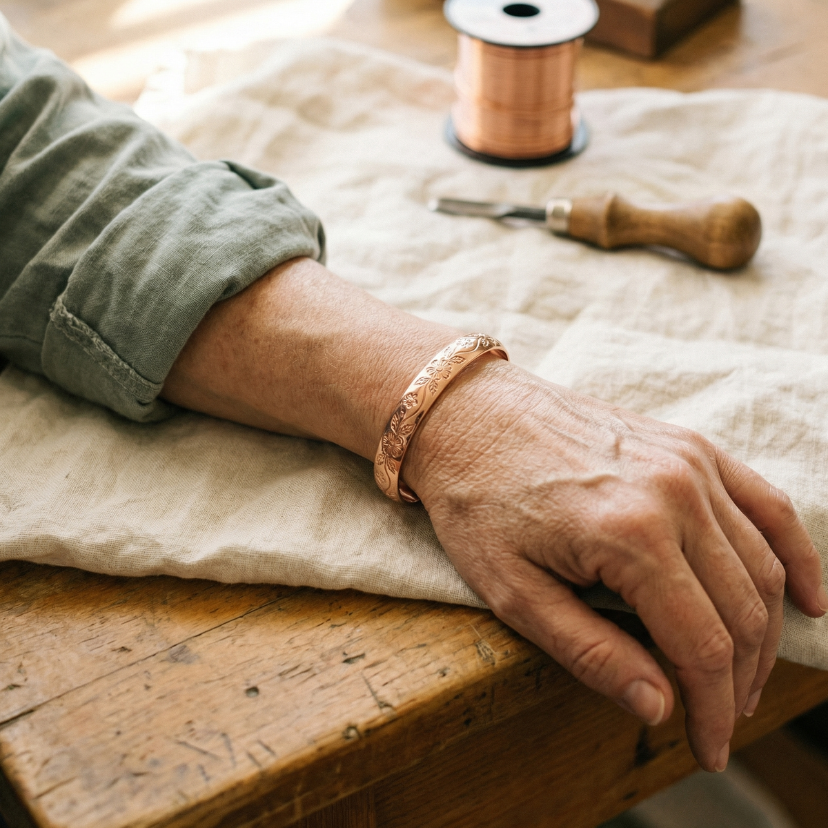 Emily's Bloom Copper Bracelet