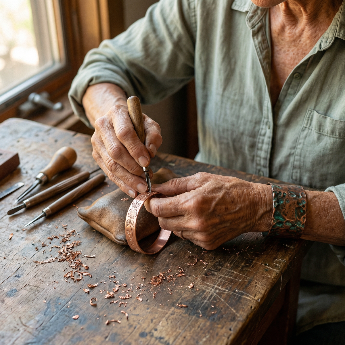 Emily's Bloom Copper Bracelet