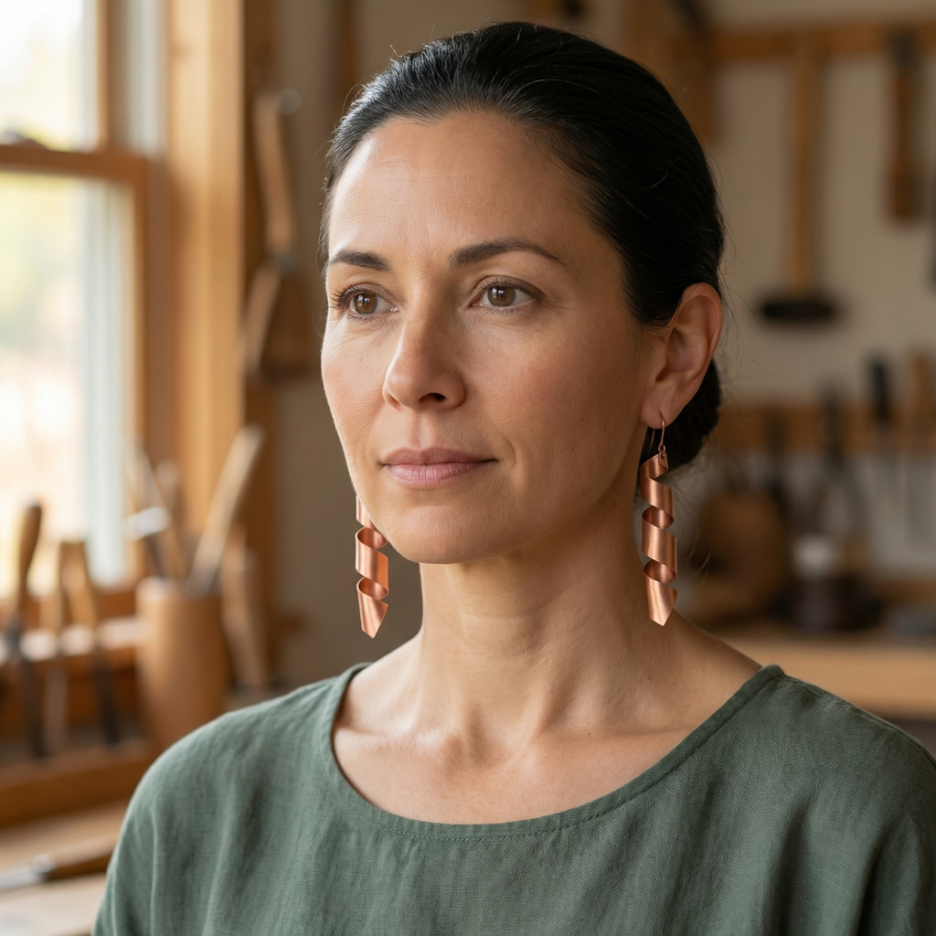Emily's Dusk Copper Earrings