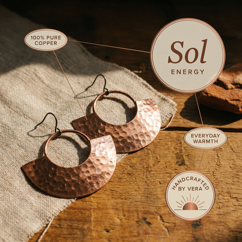 Emily's Sol Copper Earrings