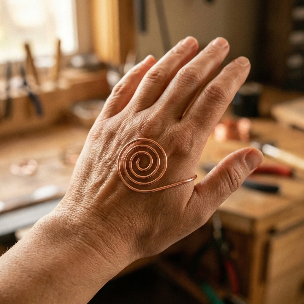 Emily's Flow Copper Hand Spiral