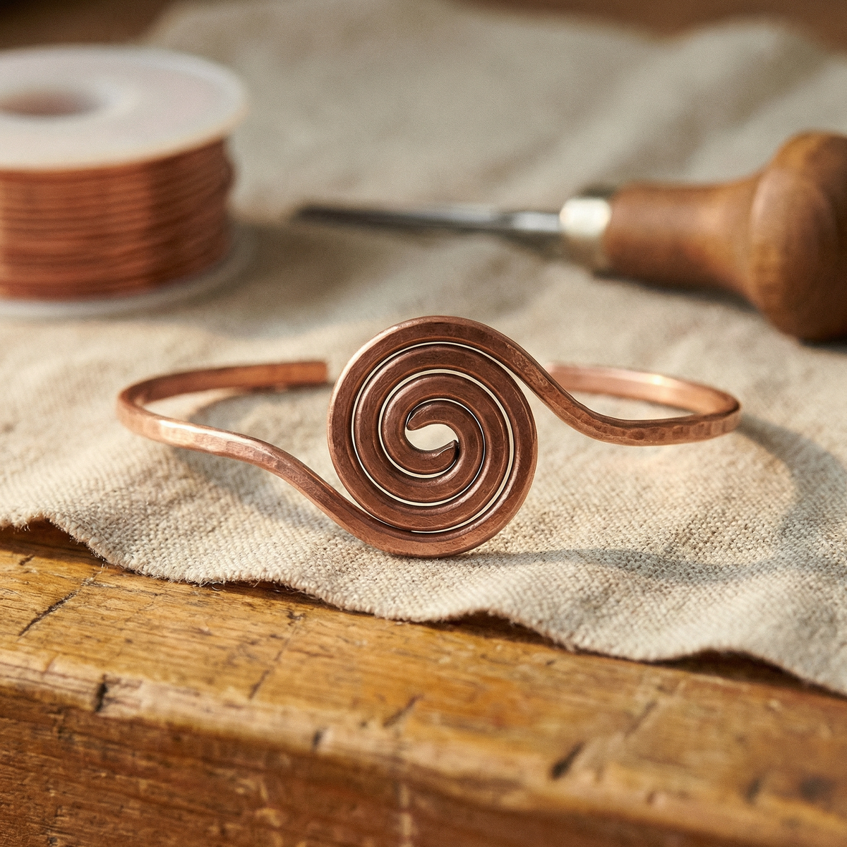 Emily's Coil Copper Anklet