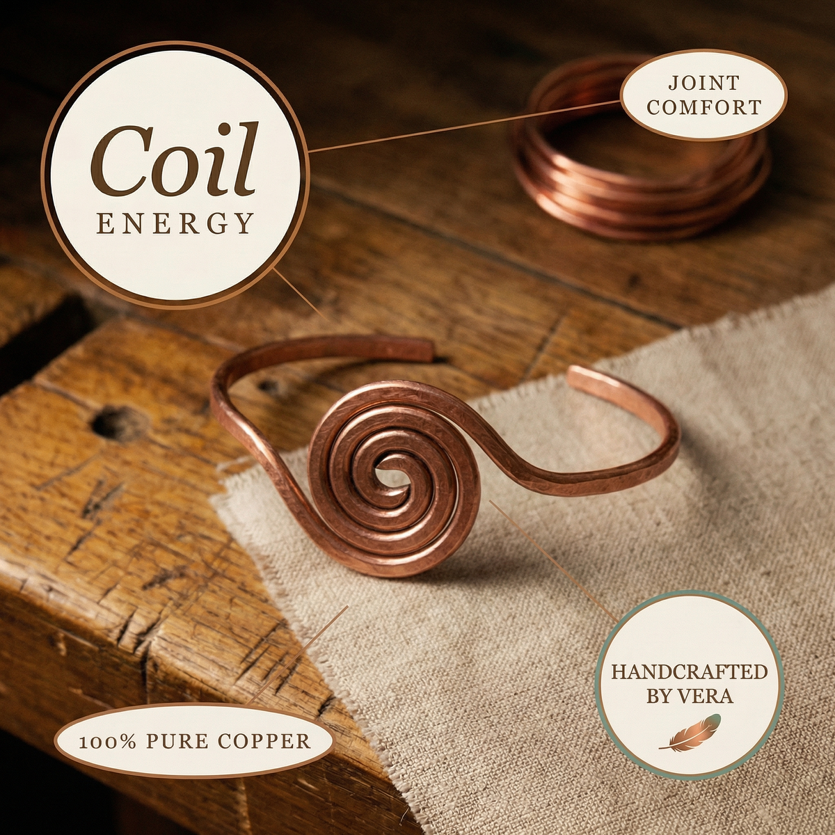 Emily's Coil Copper Anklet