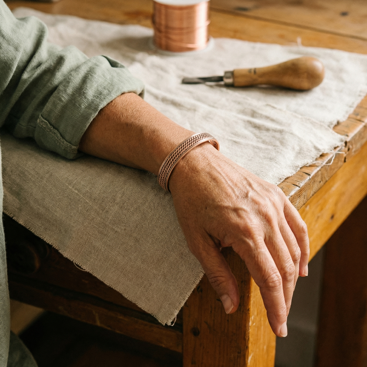 Emily's Wave Copper Bracelet
