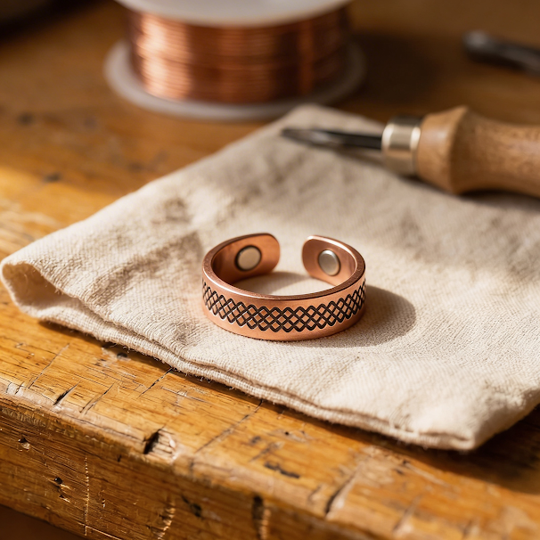 Emily's Grid Copper Ring
