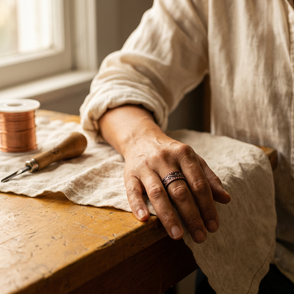 Emily's Fern Copper Ring