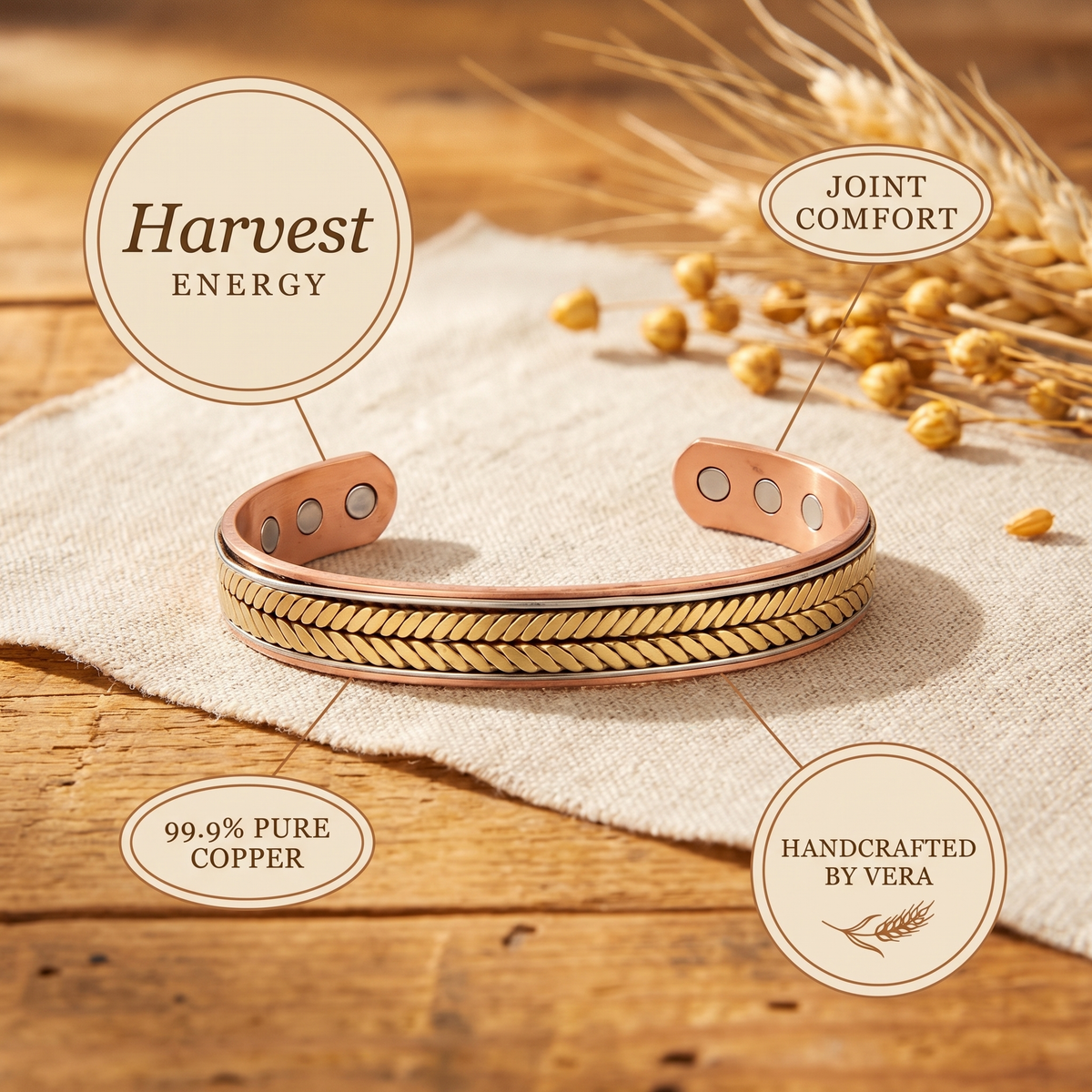 Emily's Harvest Copper Bracelet