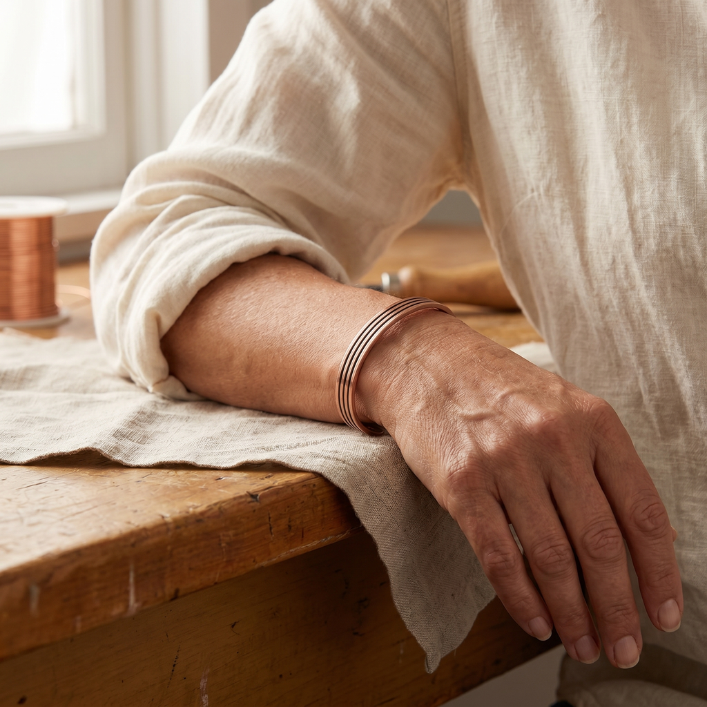 Emily's Sage Copper Bracelet