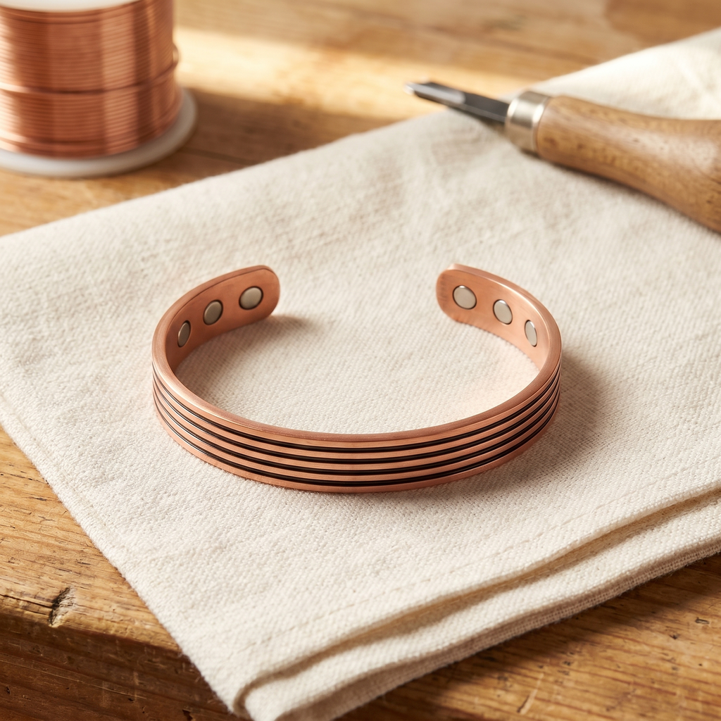 Emily's Sage Copper Bracelet