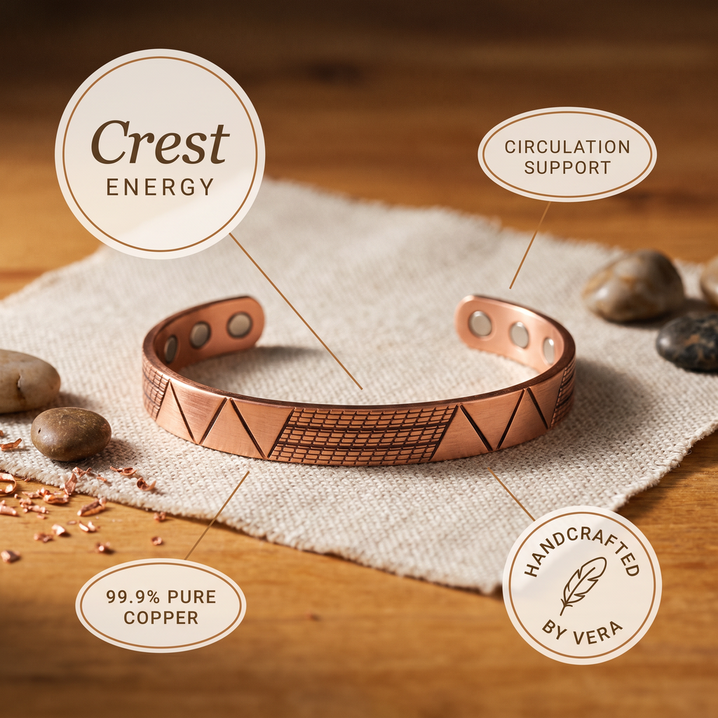 Emily's Crest Copper Bracelet