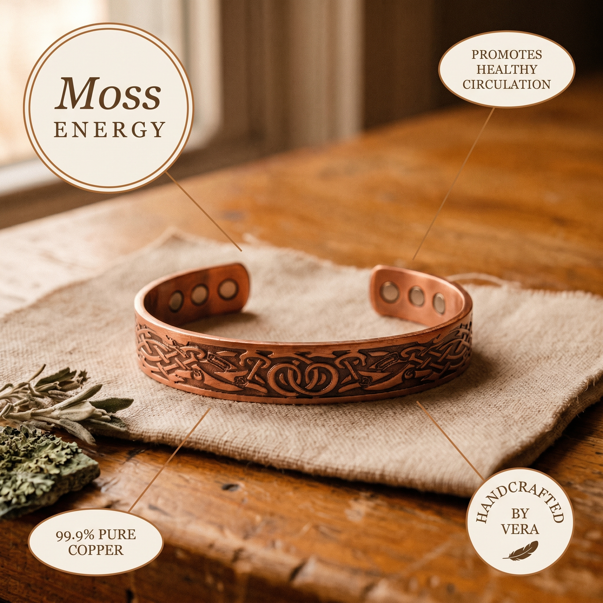 Emily's Flow Copper Bracelet