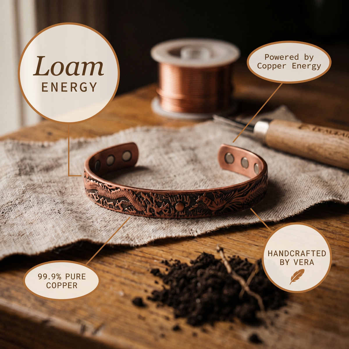 Emily's Loam Copper Bracelet