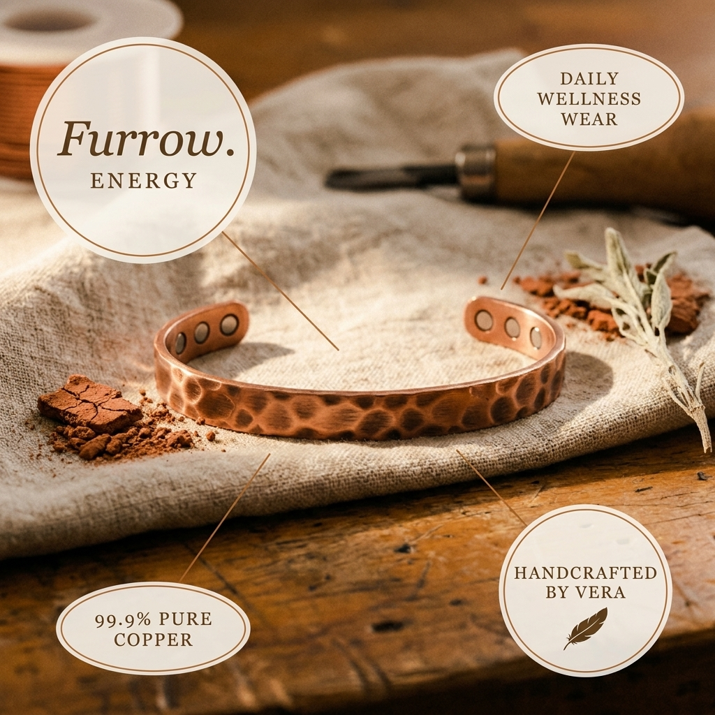 Emily's Furrow Copper Bracelet