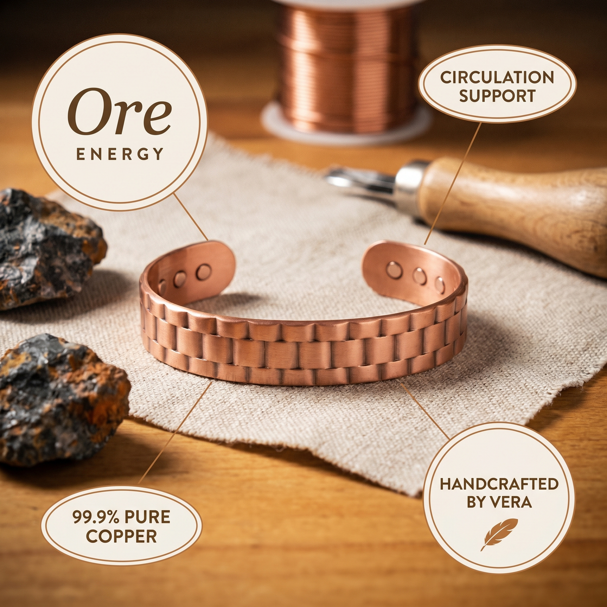 Emily's Ore Men's Copper Bracelet