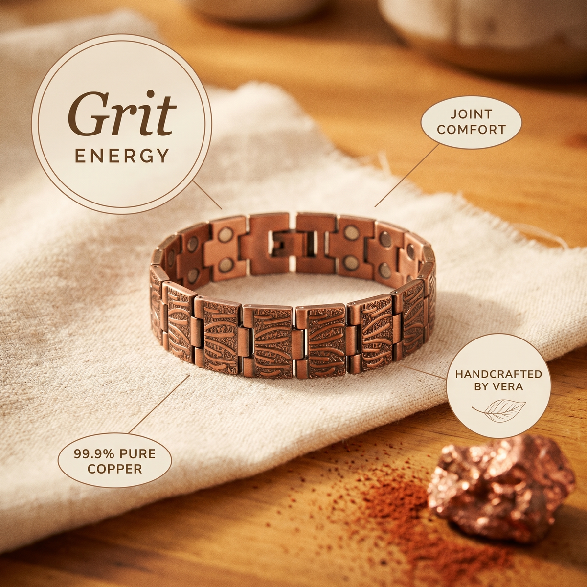 Emily's Grit Men's Copper Bracelet