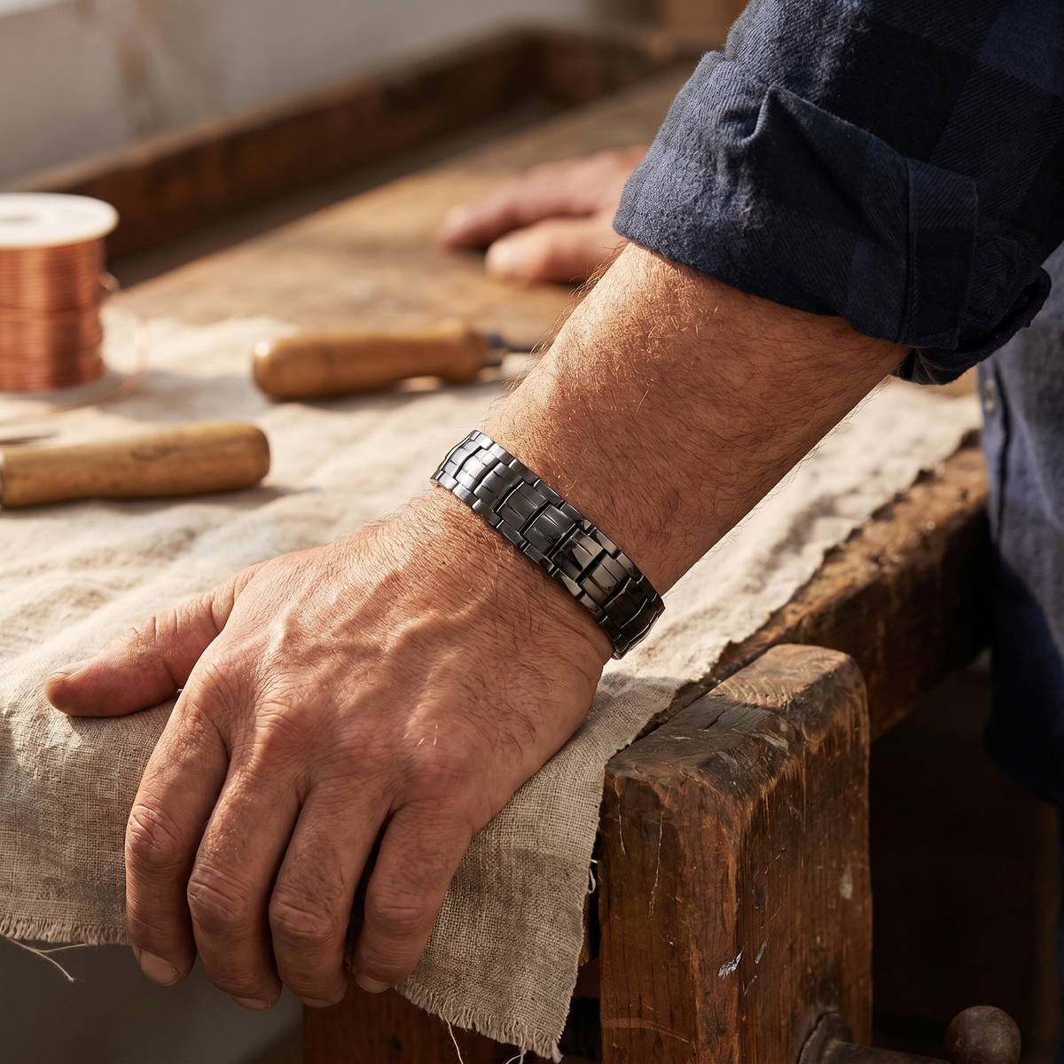 Emily's Ochre Men's Copper Bracelet