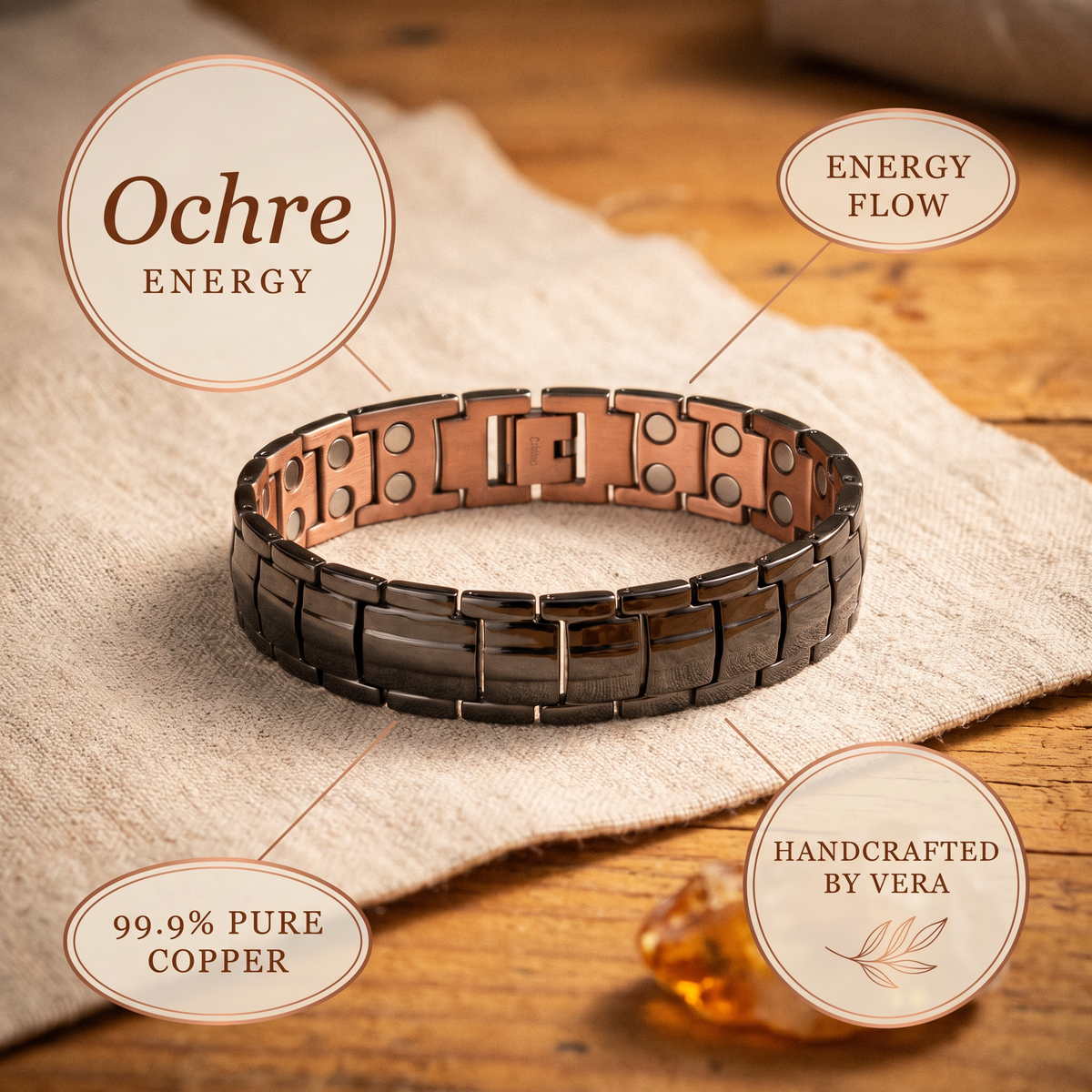 Emily's Ochre Men's Copper Bracelet