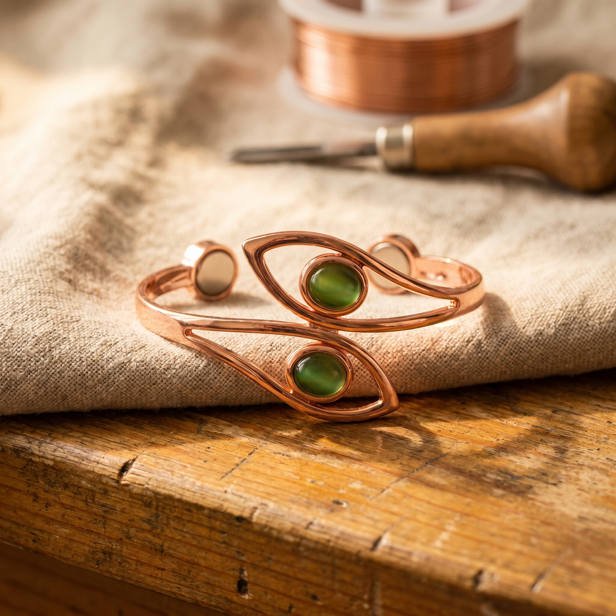 Emily's Opal Copper Bracelet