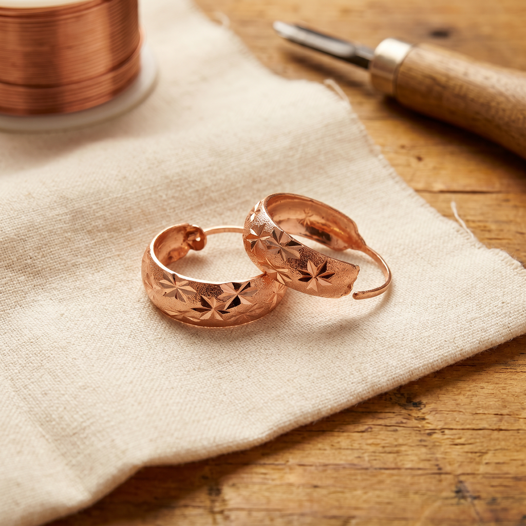 Emily's Dew Copper Earrings
