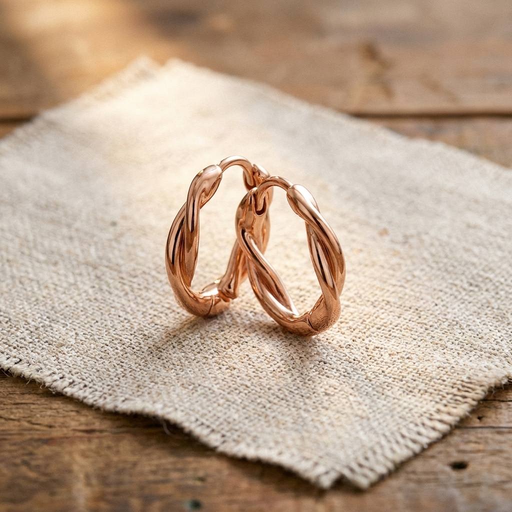 Emily's Wren Copper Hoop Earrings