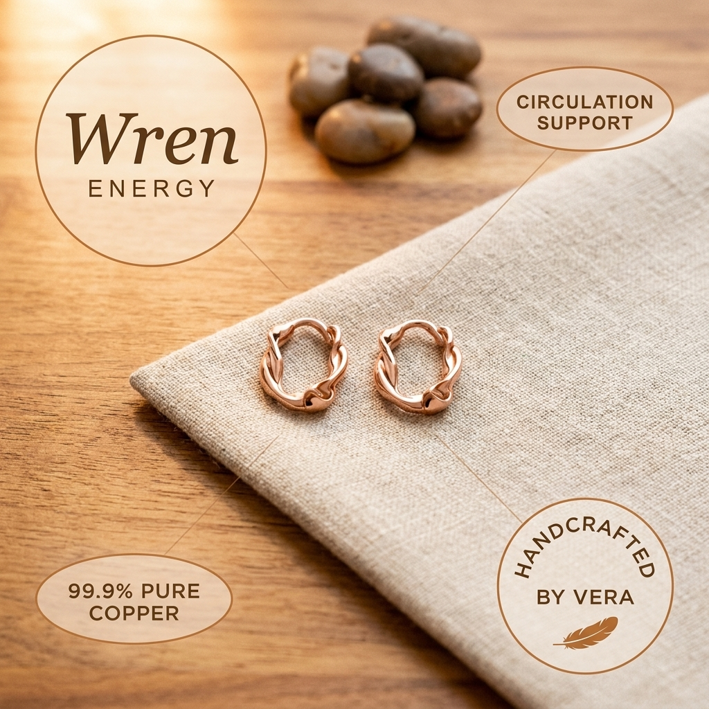Emily's Wren Copper Hoop Earrings