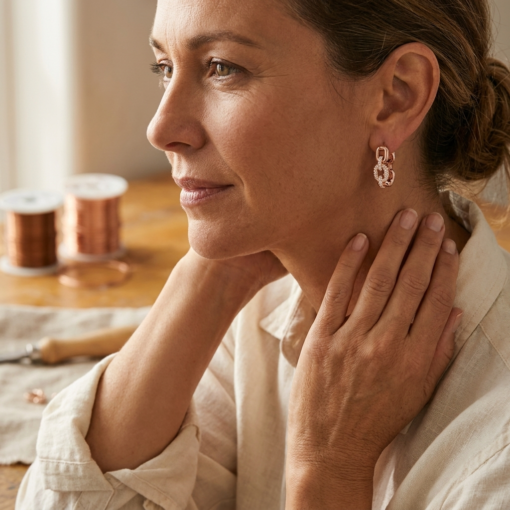 Emily's Tor Copper Earrings
