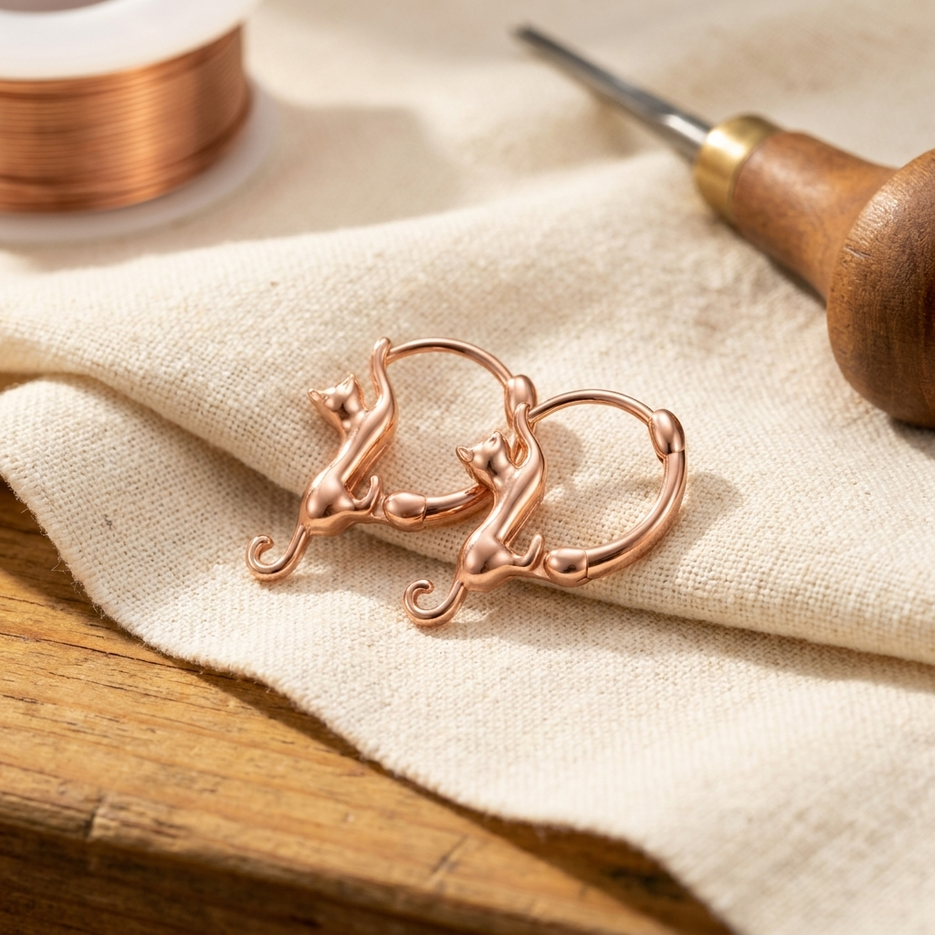 Emily's Swirl Copper Earrings