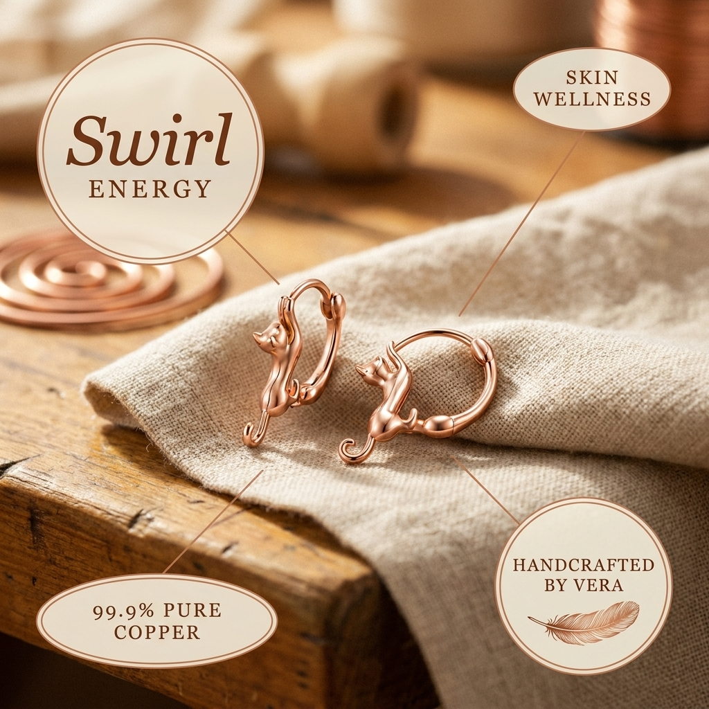 Emily's Swirl Copper Earrings