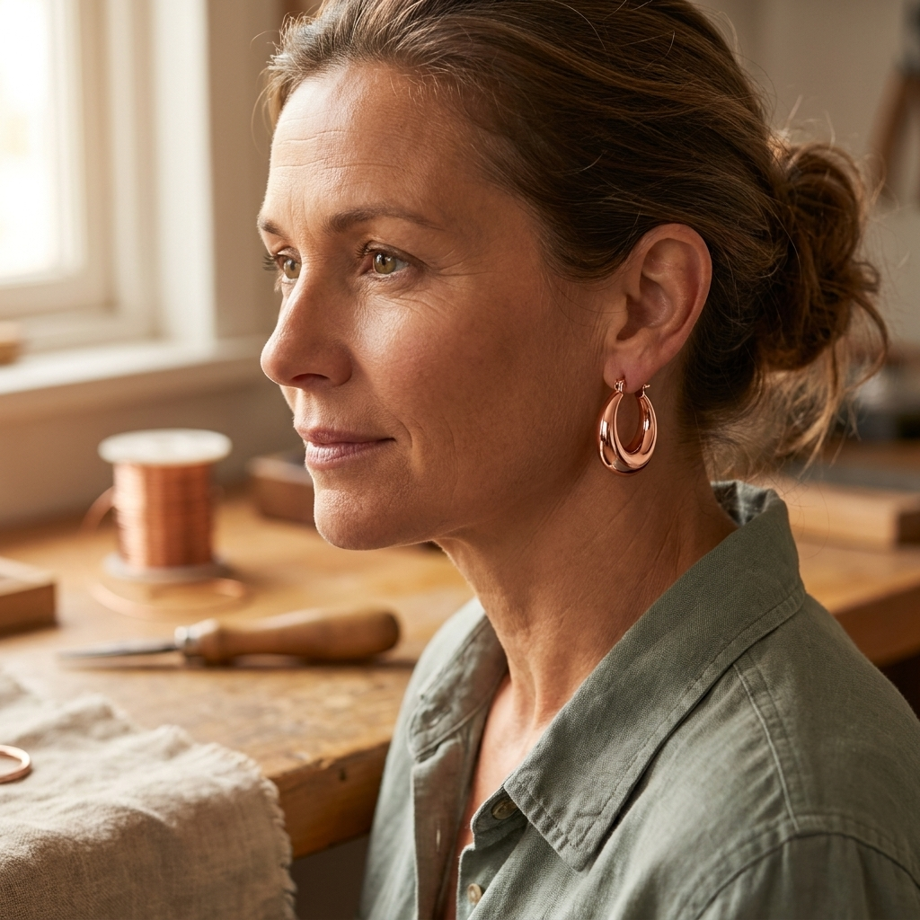 Emily's Marl Copper Earrings