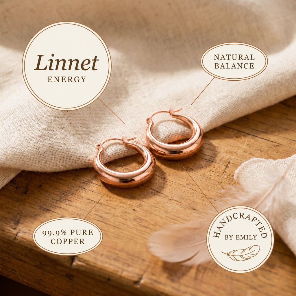 Emily's Linnet Copper Hoop Earrings