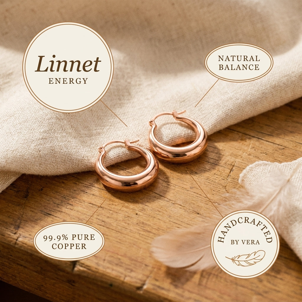 Emily's Linnet Copper Hoop Earrings