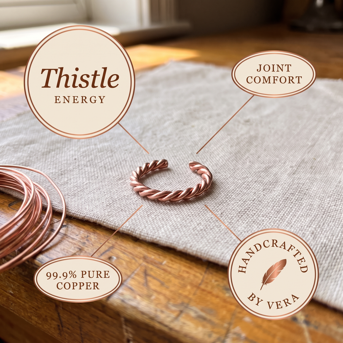 Emily's Copper Tensor Ring