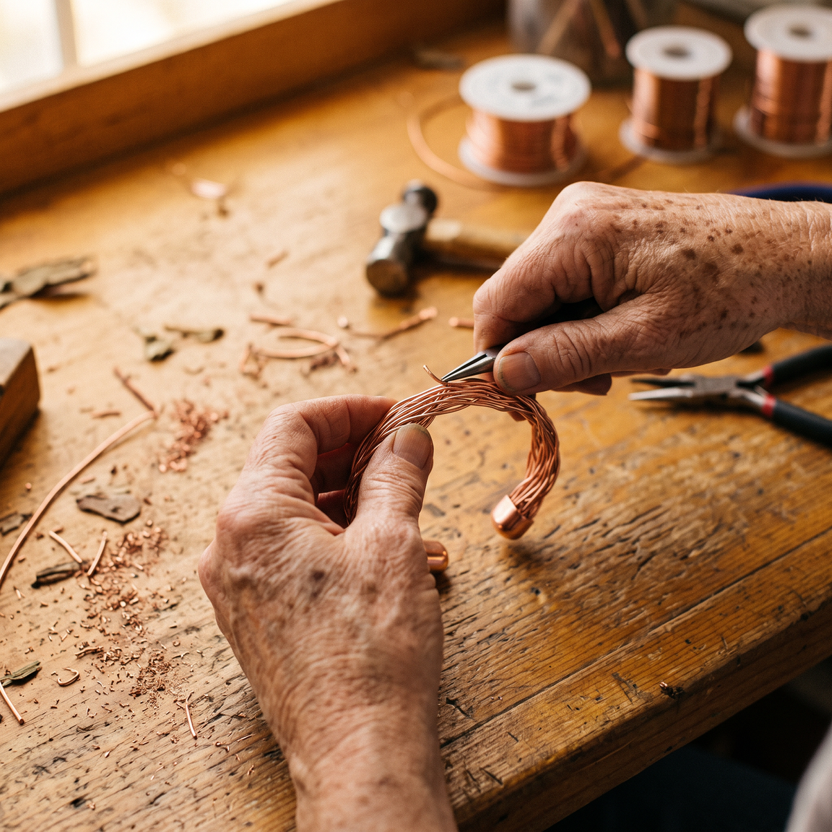 Emily's Elm Copper Cuff Bracelet