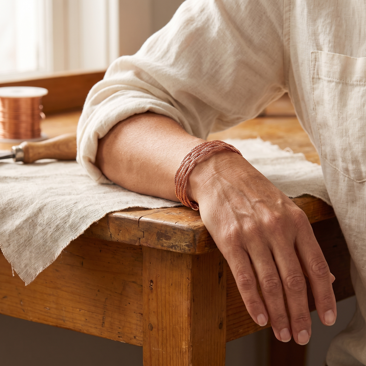 Emily's Elk Copper Bracelet