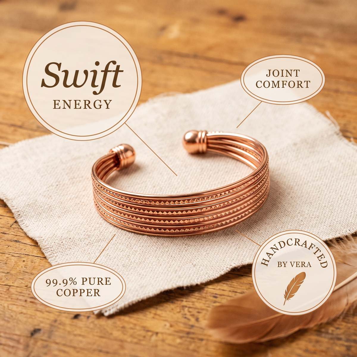 Emily's Swift Copper Bracelet
