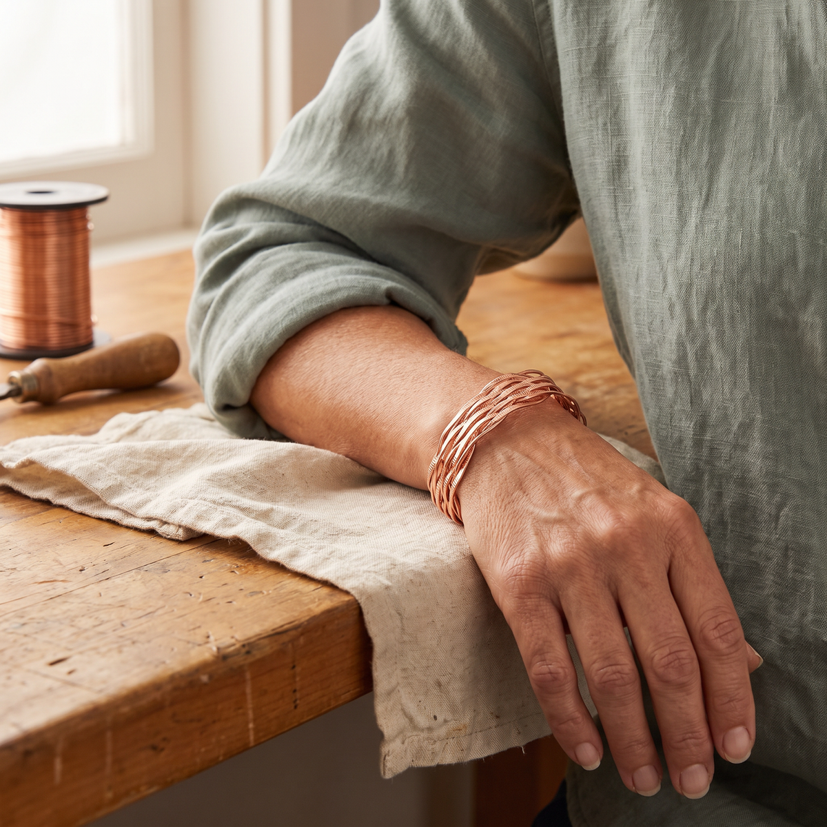 Emily's Wisp Copper Bracelet