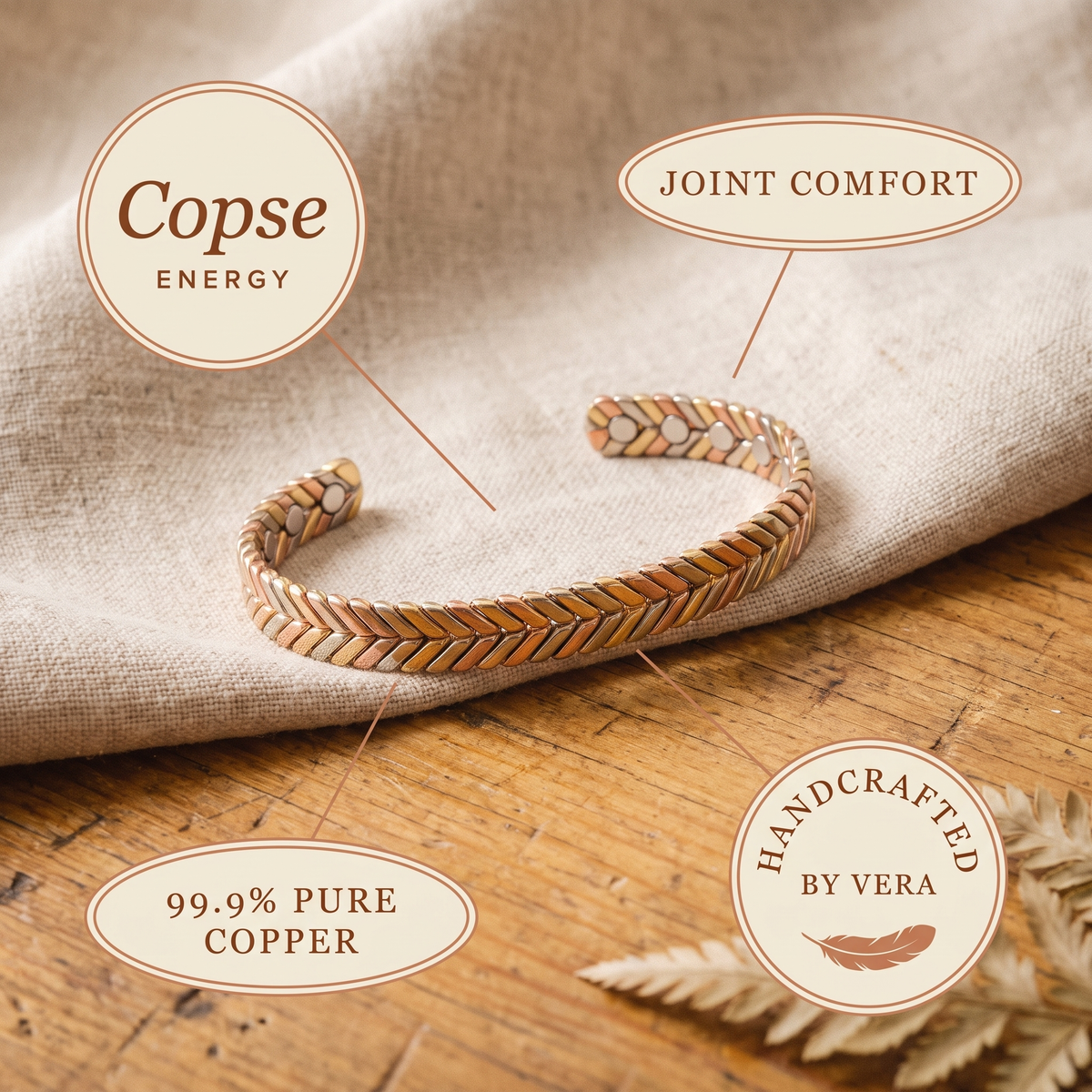 Emily's Copse Copper Bracelet