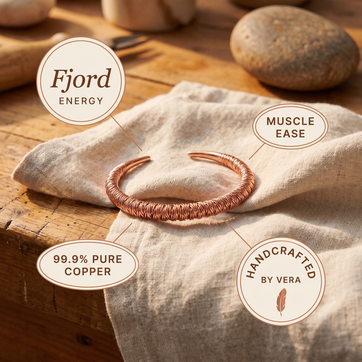 Emily's Fjord Copper Cuff
