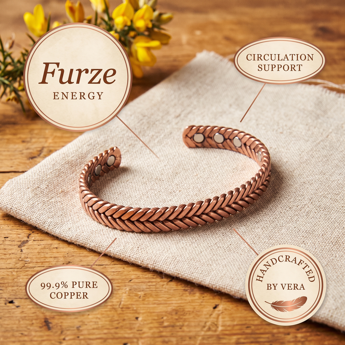 Emily's Furze Copper Bracelet