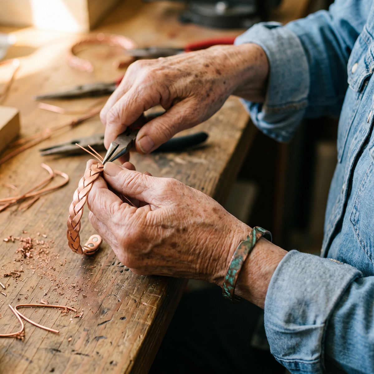 Emily's Reed Copper Bracelet