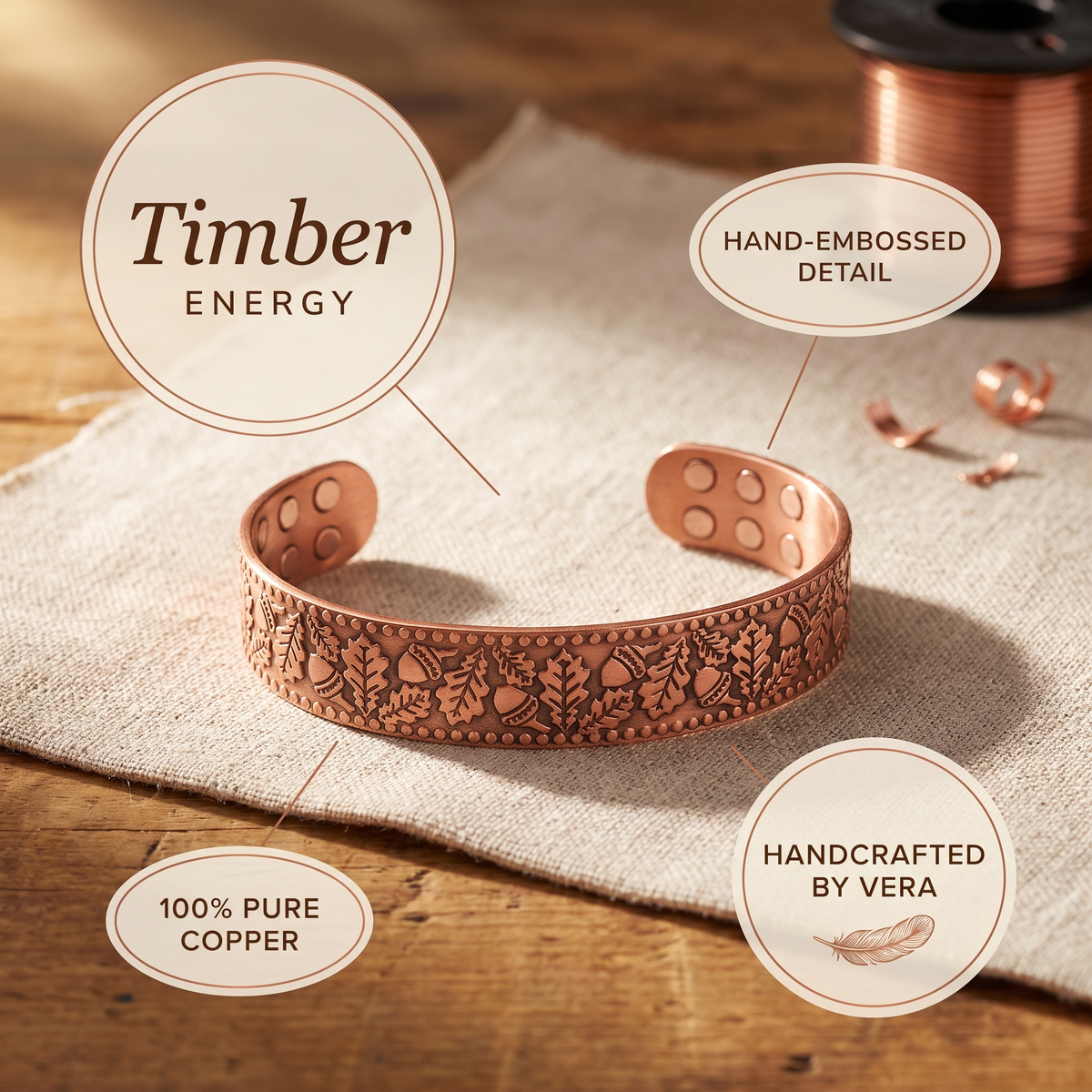 Emily's Timber Copper Bracelet