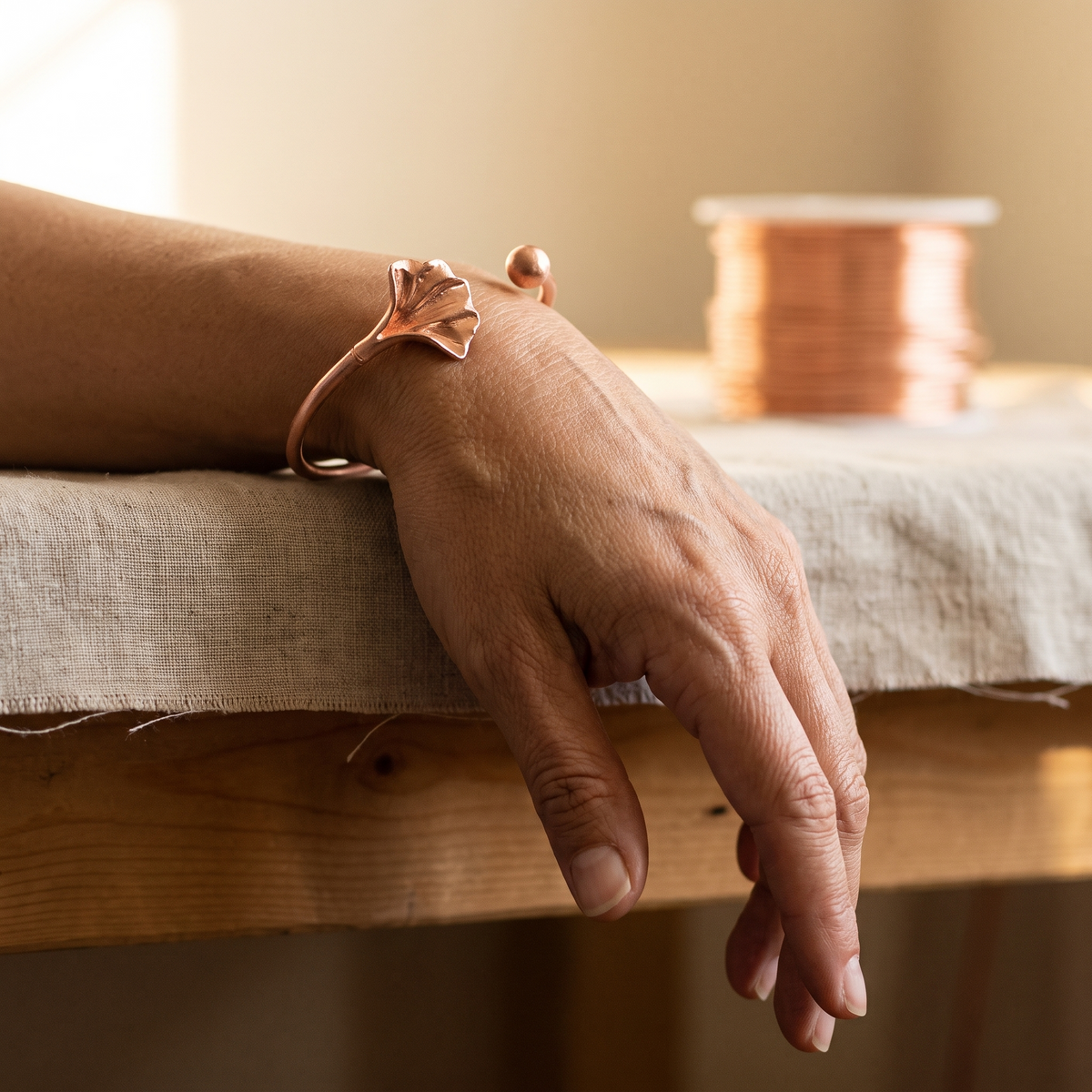 Emily's Shell Copper Bracelet