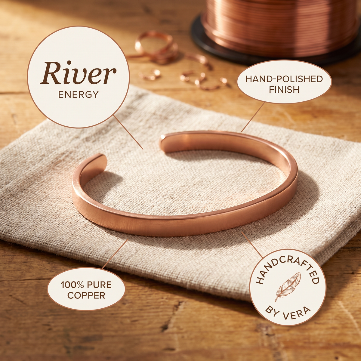 Emily's River Copper Bracelet